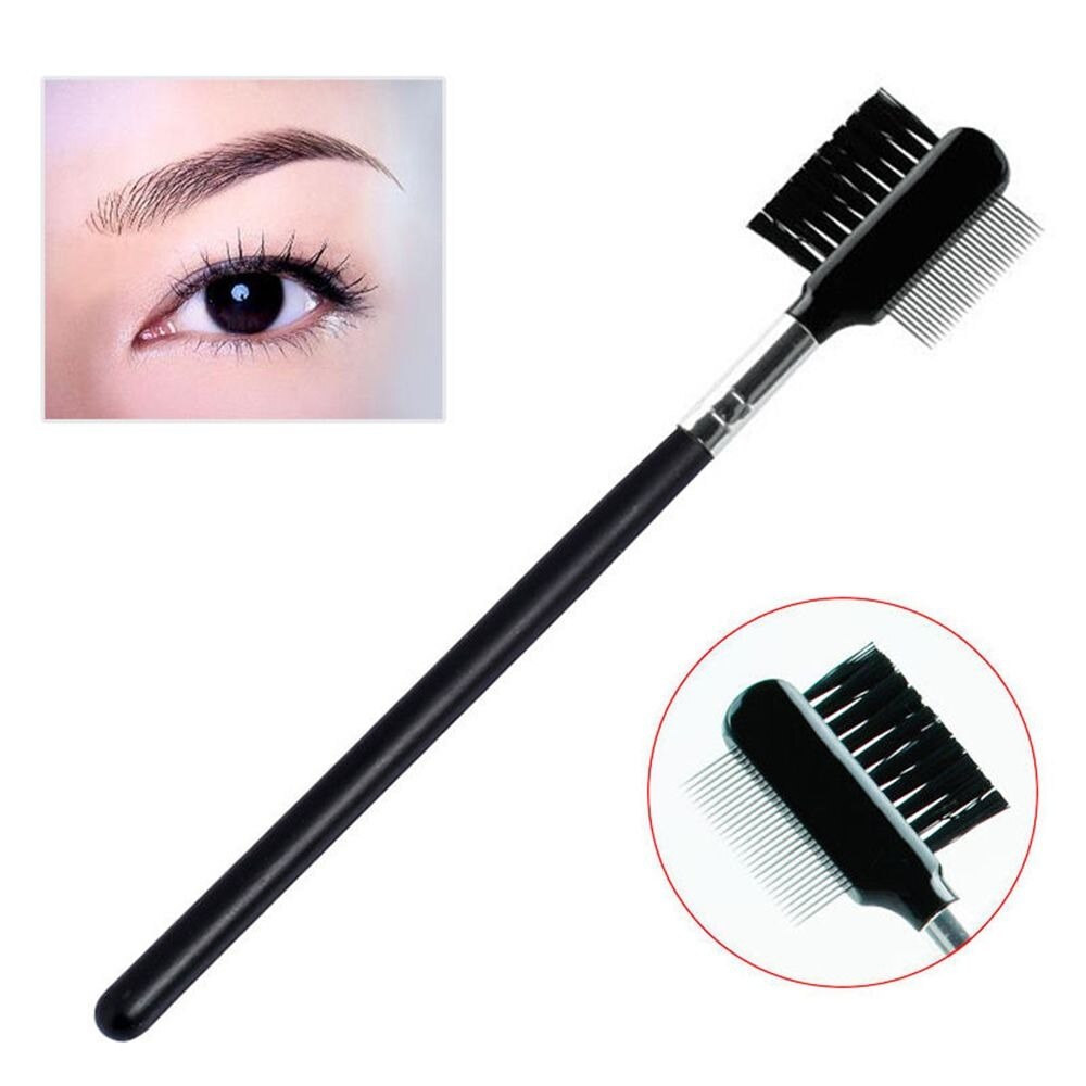 1Pcs Wenkbrauw Wimper Dual-Kam Extension Borstel Kam Populaire Beauty Cosmetische Make-Up Tool