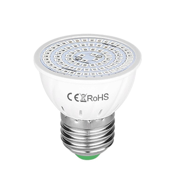 Lâmpada de plantas led e27/e14/mr16/gu10/b22, para crescimento de plantas, 220v, luz de preenchimento de planta lâmpada de led phyto para mudas de espectro completo: B22 / 80leds 220V