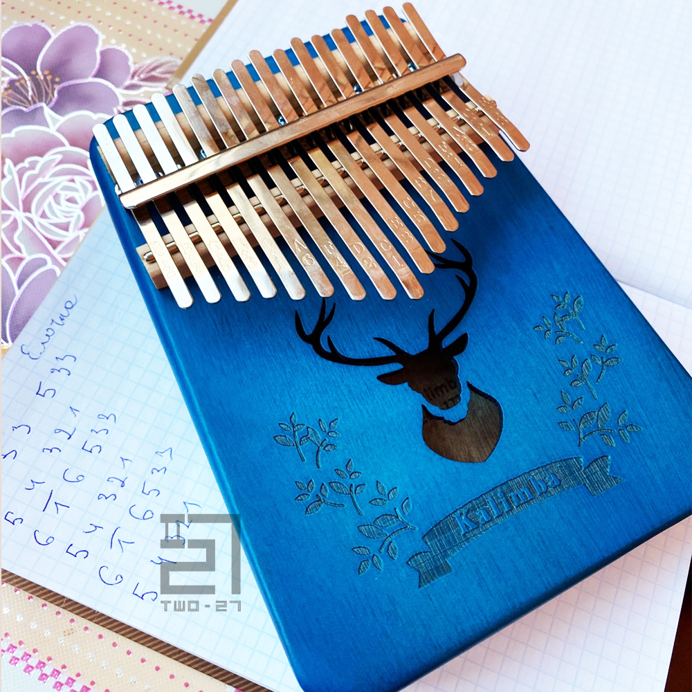 Kalimba Afrikaanse 17 Keys Knoppen Duim Piano Likembe Mbira Drum 17-Key Sanza Voor Beginner Kind Kids Chromatische Musical instrument