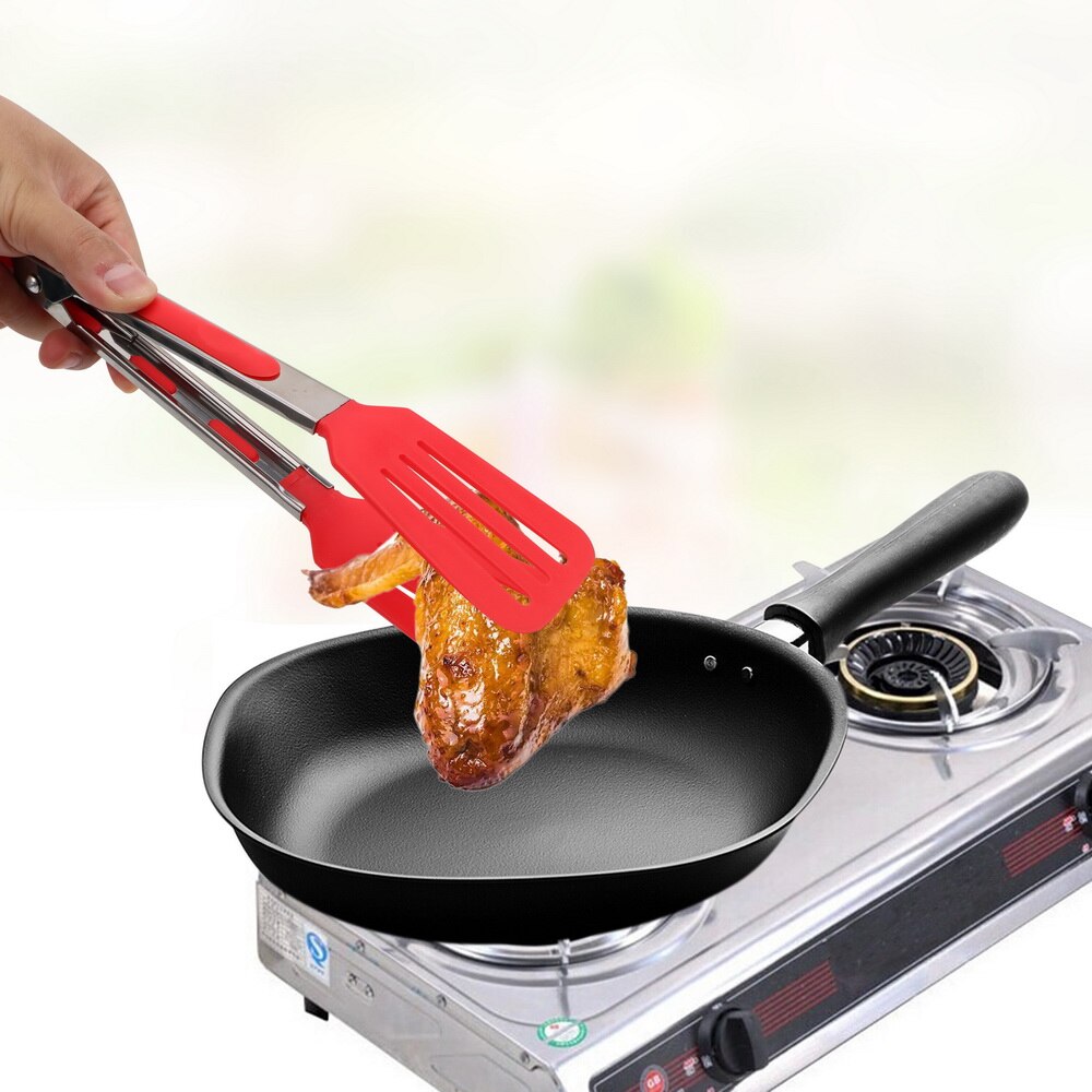 Niceyard bbq tång pizza bröd biff clip sallad servering rostfritt stål handtag redskap non-stick kökstång