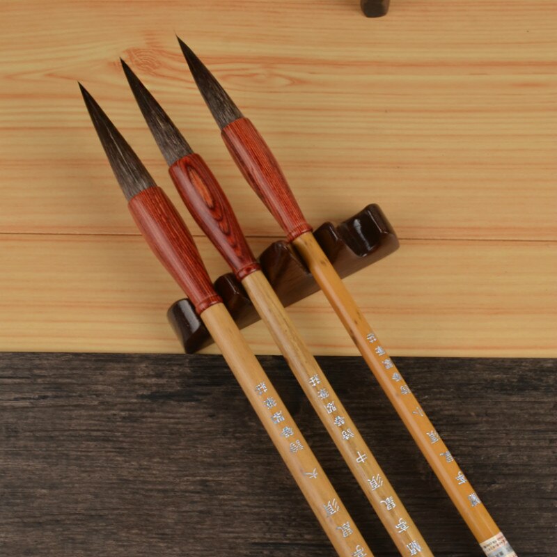 Chinese Calligraphy Brush Pen Set Mouse Whisker Chinese Calligraphy Creation Brushes Adult 3pcs Chinese Painting Brush Pen