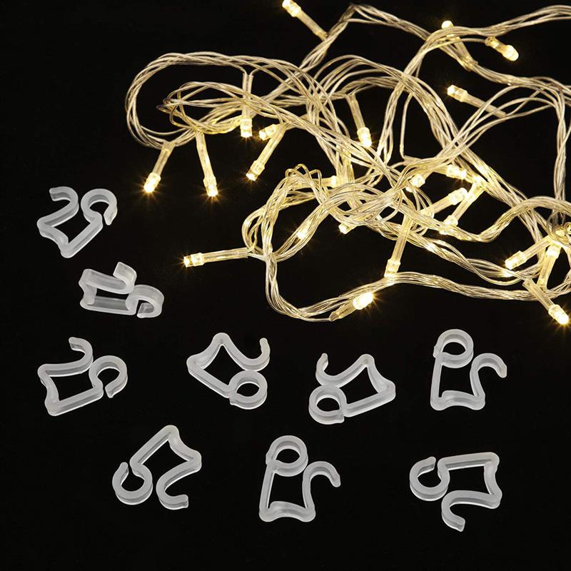 100Pcs Gutter Hangen Haken S Clip Haken Voor Kerst Decoratie Buiten Lichtslingers Licht Fairy Seizoen Kerst Decoratie