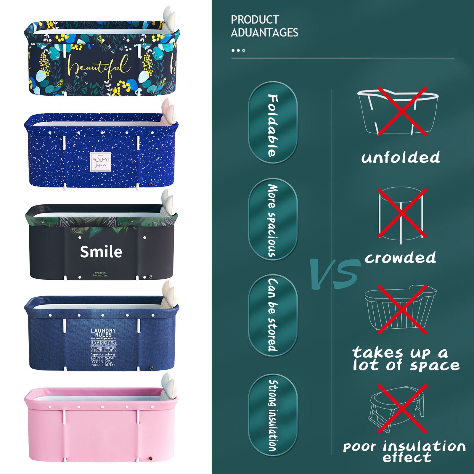 6/8PCS Portable Adults Bathtub Set Non-Inflatable Folding Bath Barrel SPA Folding Bath Tub For Adults Children Swimming Pool