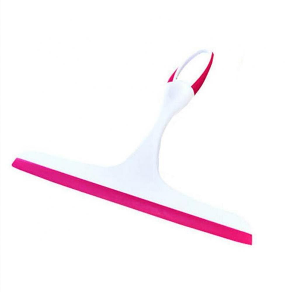 40%HOTWindow Cleaner Soap Cleaning Scraper Shower Bathroom Mirror Cleaning Brush Kitchen Cleaner Car Glass Shower Scraper Window: Rose Red