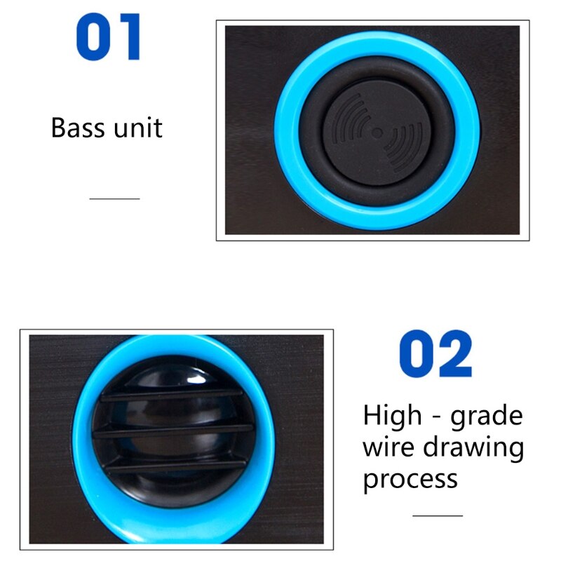 Altavoces portátiles KX4A 5,51 pulgadas de altura, estuches para reproductor, conectar con ordenador portátil, PC, ordenador, Subwoofer de uso a largo plazo, Supergraves