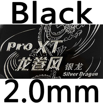 KTL Pro XT Silver Dragon Pips In Table Tennis PingPong Rubber With Sponge: Black 200