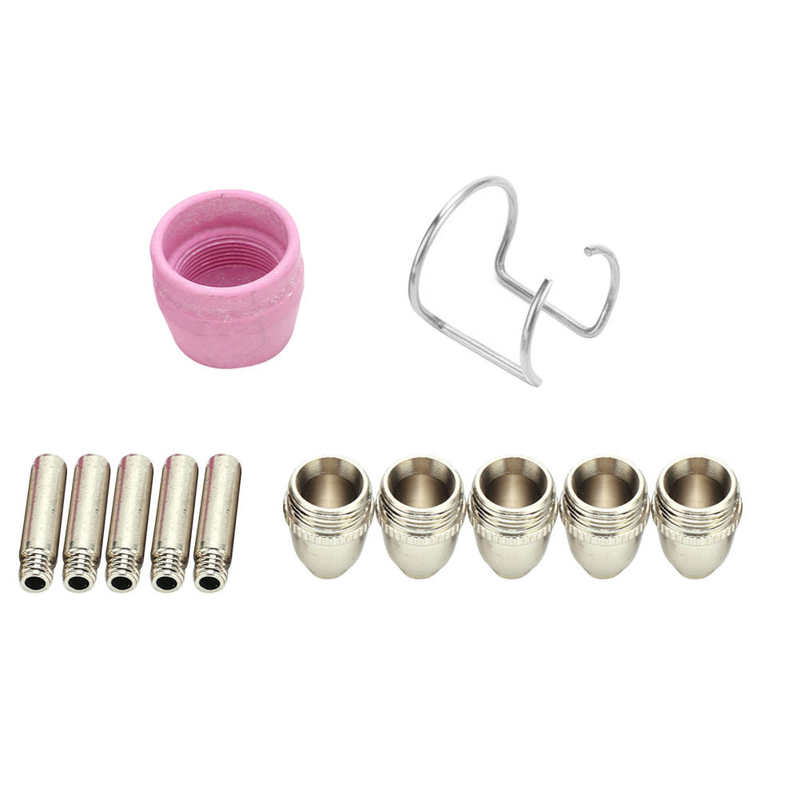 Ceramic Air Plasma Cutter Consumables Contact Tips For SG‑55 AG‑60 WSD‑60P: 12PCS