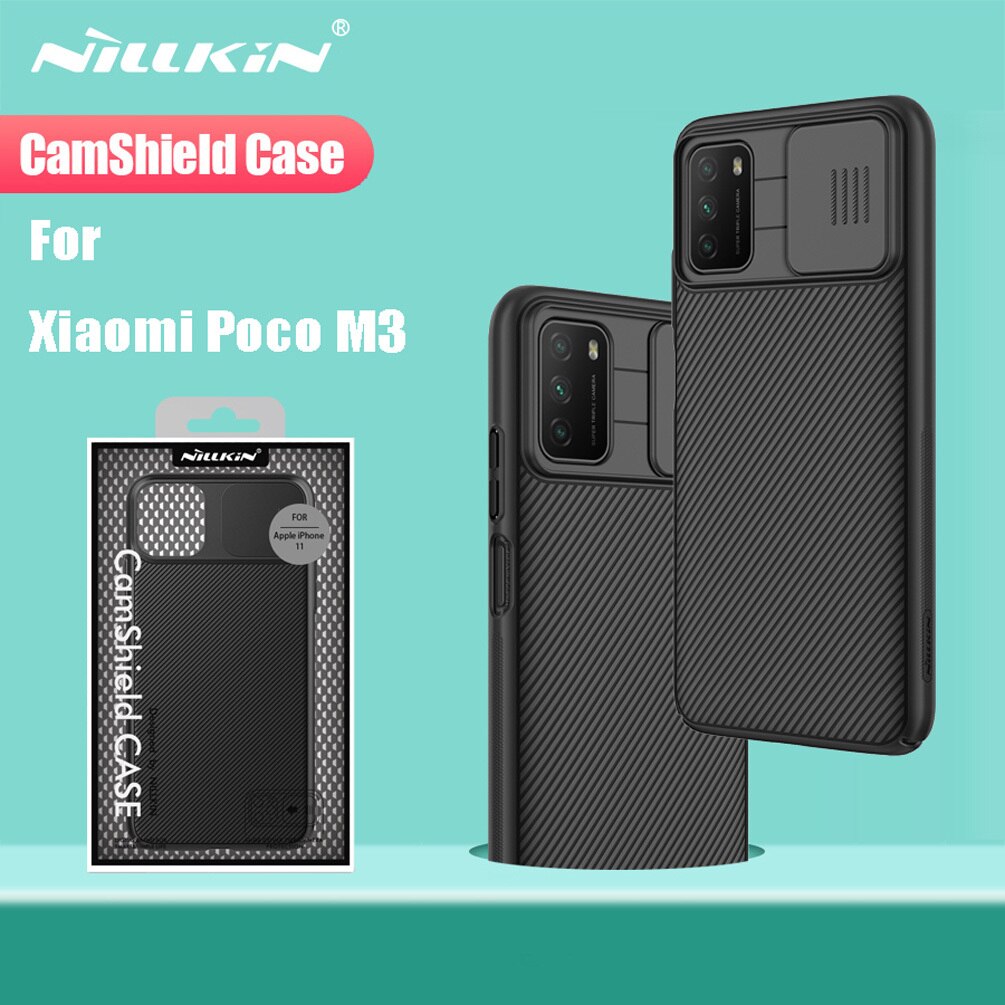 Voor Xiaomi Poco M3 Case Nillkin Camshield Slide Beschermen Camera Cover Lens Bescherming Case Voor Xiaomi Poco M3 Cover: Poco M3 Camshiled