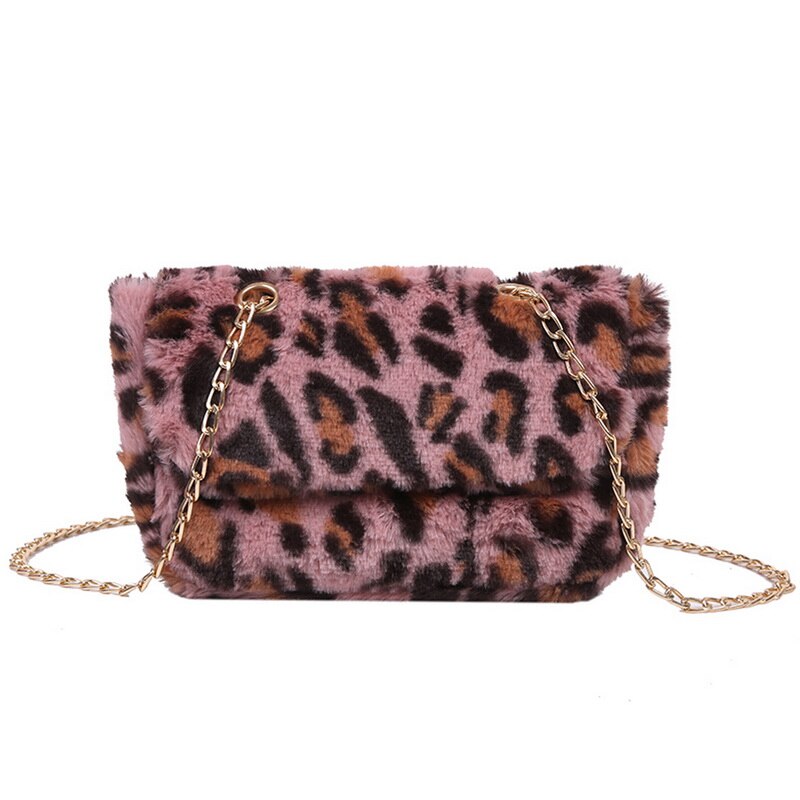 Sacos de ombro de pelúcia de leopardo quente para o outono e inverno das senhoras da forma do vintage bolsas femininas grande capacidade saco do mensageiro: 5