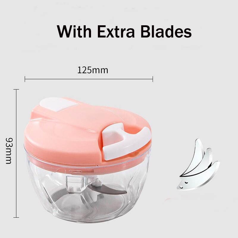 Z50 Draagbare Blender/Mixer Keukenmachine 500Ml Juicer Fruit Gember/Knoflook/Vleesmolen Babyvoeding Maker koord: PK w extra blades