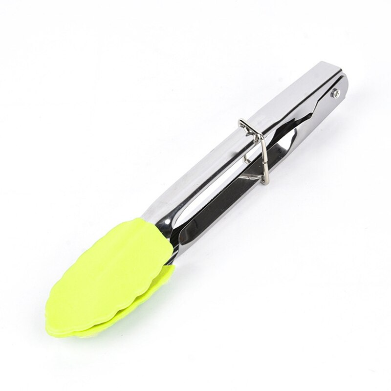 Pinzas resistentes al calor para alimentos de cocina, utensilios de silicona de acero inoxidable para pan, accesorios de cocina, suministros, 1 ud.: 3