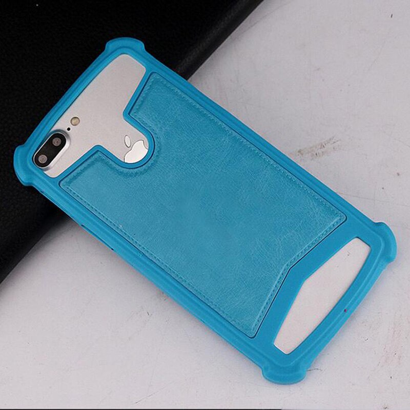 Siliconen Case Voor Santin N1 Schokbestendig Rubber Skin Cover Leather Phone Case Voor SFR Altice S51 Holster: Blauw