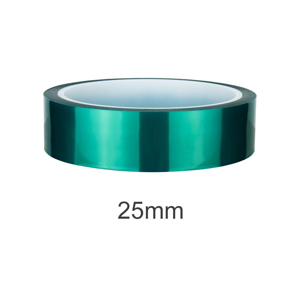 10/12/25/50mm Polyimide Tape For Kapton Tape BGA High Temperature Heat Resistant Tape Green Adhesive Tape for 3D Printing: 25mm