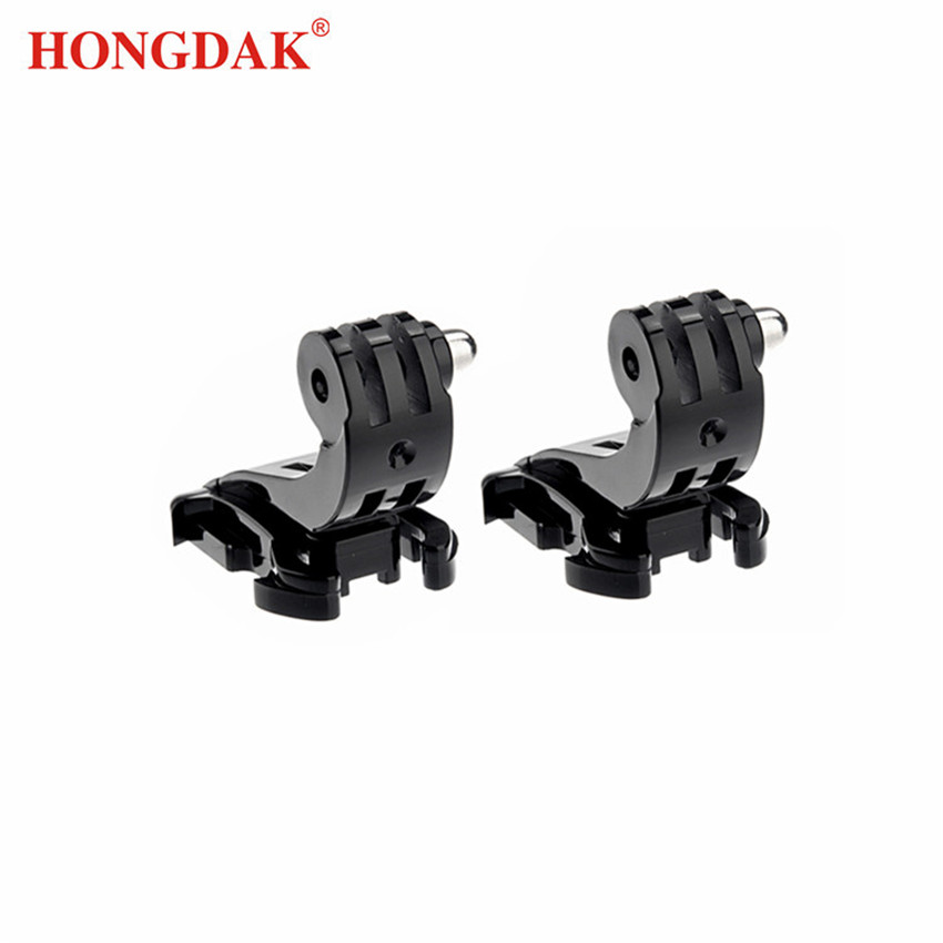 HONGDAK 2 STUKS J Haak Gesp Borstband Helm Base Mount voor GoPro Sport Camera