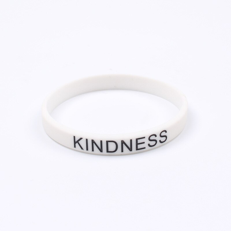 Mode Brief Siliconen Armband Voor Paar Vrouwen Meisjes Basketbal Sport Rubber Wrist Band Armbanden Vriendje Vriendin: kindness