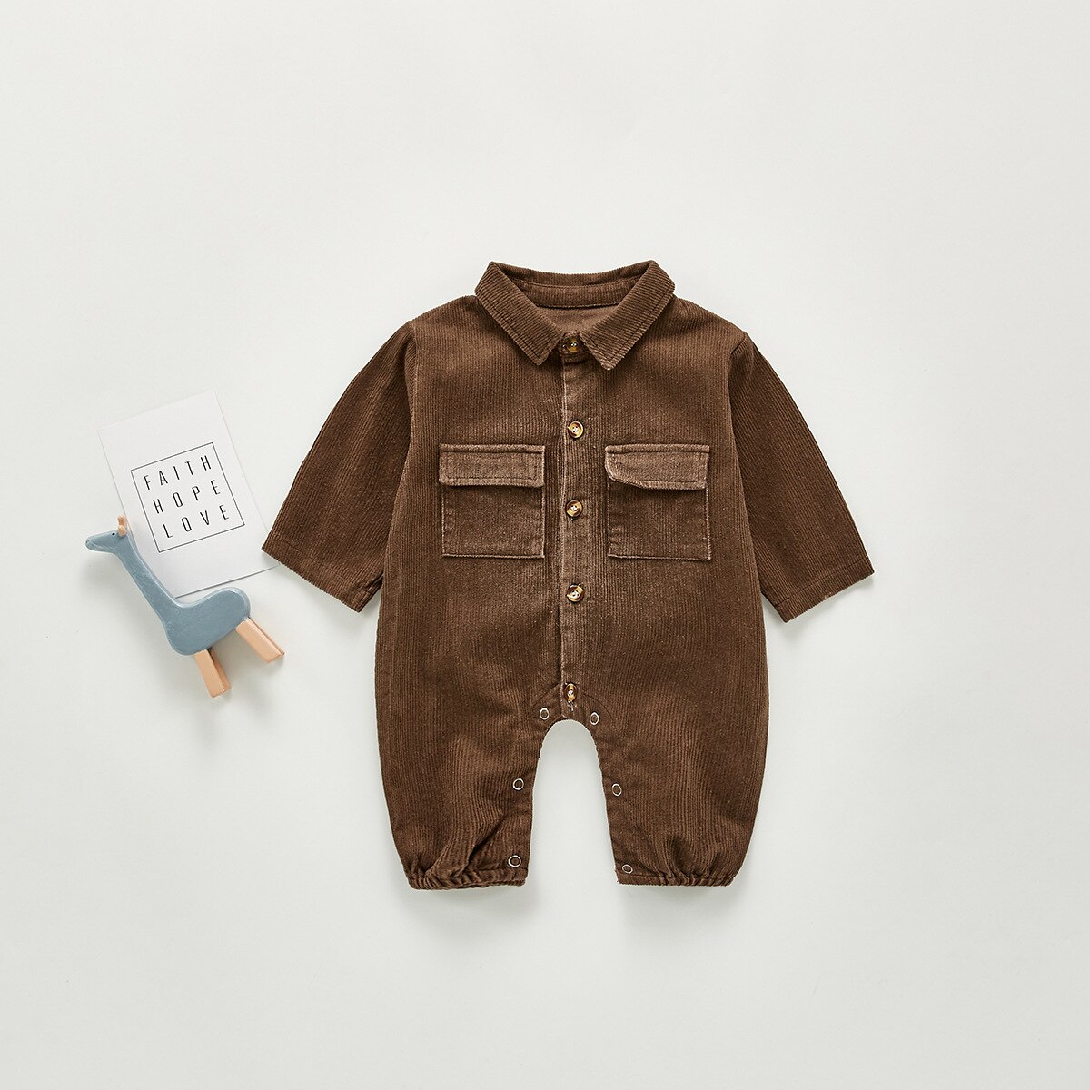 Ins Koreaanse Versie Van Lente Autumnboy Baby Rompertjes Werkkleding Casual Corduroy Jumpsuit Rompertjes Voor Pasgeborenen Baby Jongens Kleding: 1 / 24-30M 100cm