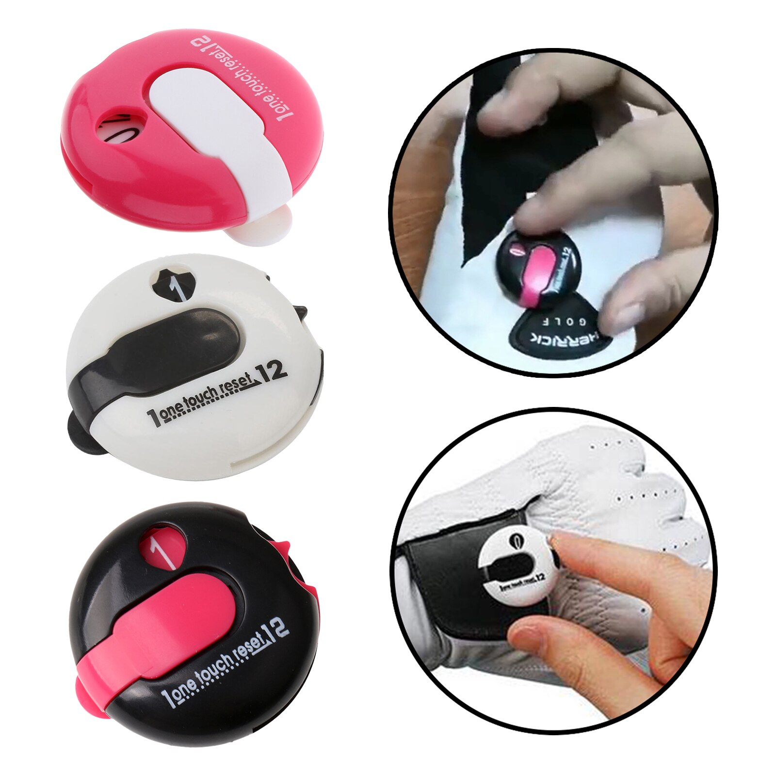 Golf Stroke Counter Score Counting Tool Scorekeeper Attach to Glove