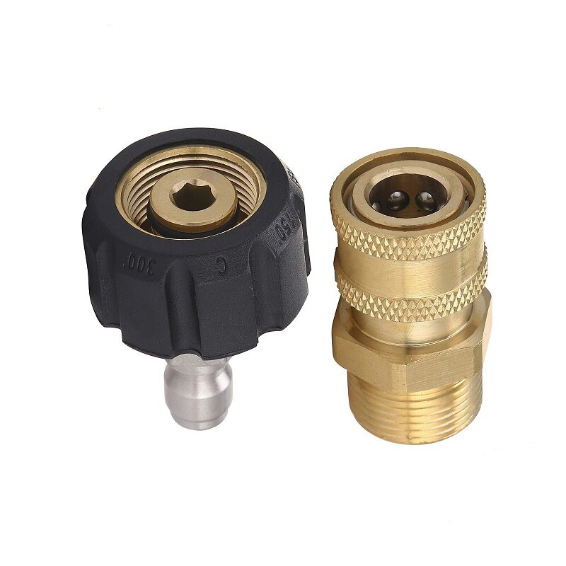 High Pressure Washer Adapter Set 5000PSI M22 1/4" Swivel Quick Connect Kit Graden Washing Tool Accessories Irrigation Tools