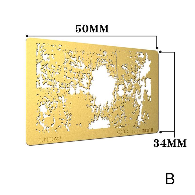 1pcs DIY Model Craft Making Painting Stenciling Tools Spray Plate Etch Sheet Metal Masking Plates Airbrush Decoration Supplies: B