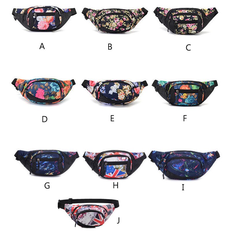 Women Waist Funny-Pack kidney Belt-Bag Running Cycling Outdoor Banana Flower bum bag Pouch sac banane saszetka na biodra