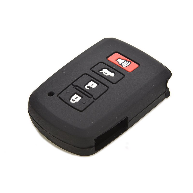 Siliconen hoesje voor toyota camry rav 4 avalon afstandsbediening smart key 4 knoppen zwart