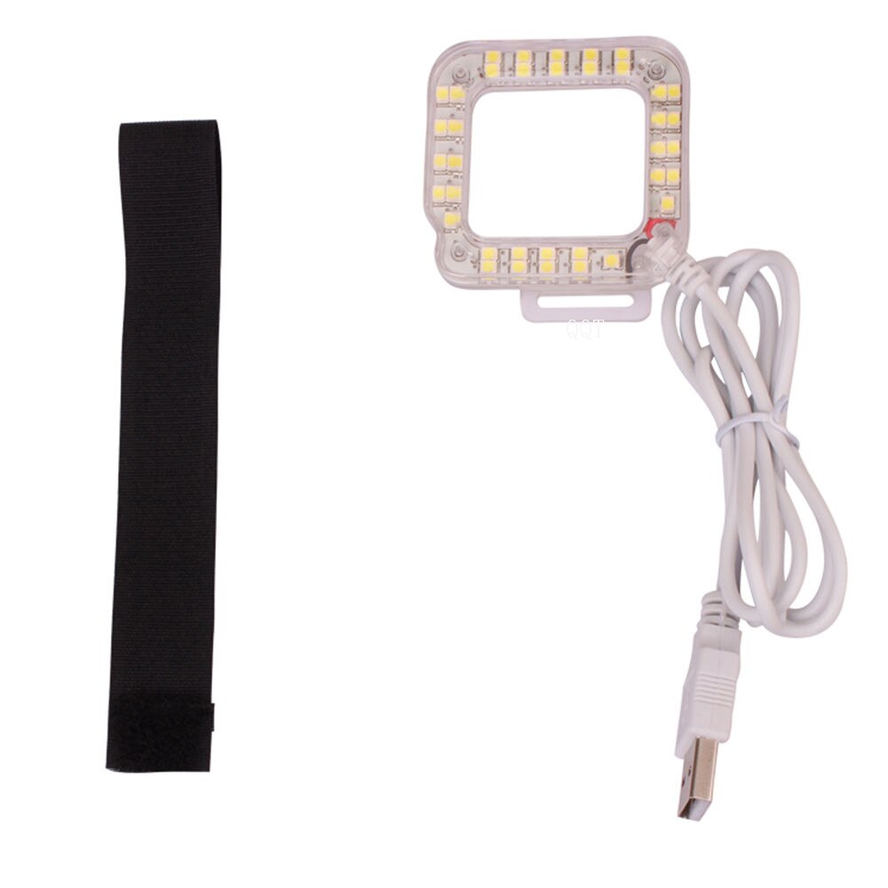 QQT para Gopro accesorios montaje de luz LED montaje para Go pro Hero 4 3 + lente de montaje de la carcasa de la cámara