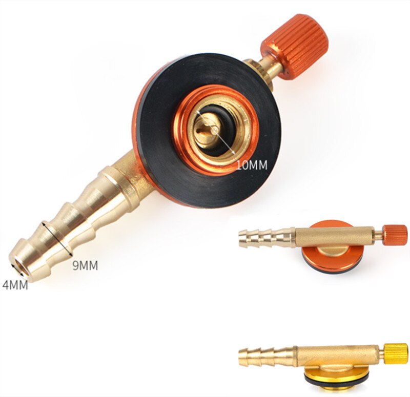 Stainless Steel Outdoor Camping Gas Stove Safe Switching Charging Inflatable Valve Adapter for Flat Tank Liquefied Gas Cylinder