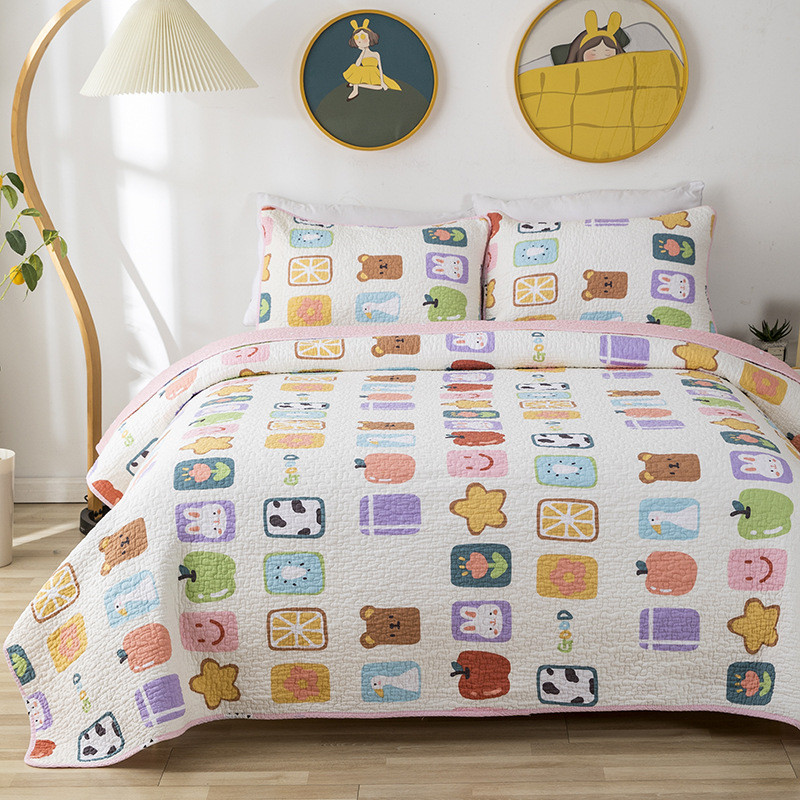 Mode Beddengoed Gewatteerde Sprei Op Het Bed Geometrische Zomer Dekbed Dekbed Deken Ab Zijden Dekbed Cubrecam Bed Cover Colcha: Color 4 / 90x210cm