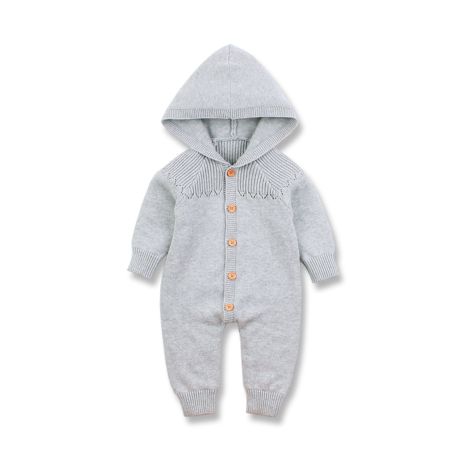 Dicke Warme Infant Neugeborenen Baby Junge Mädchen Strick Pullover Overall Mit Kapuze Kid Kleinkind Oberbekleidung Baby Strampler Winter Kleidung