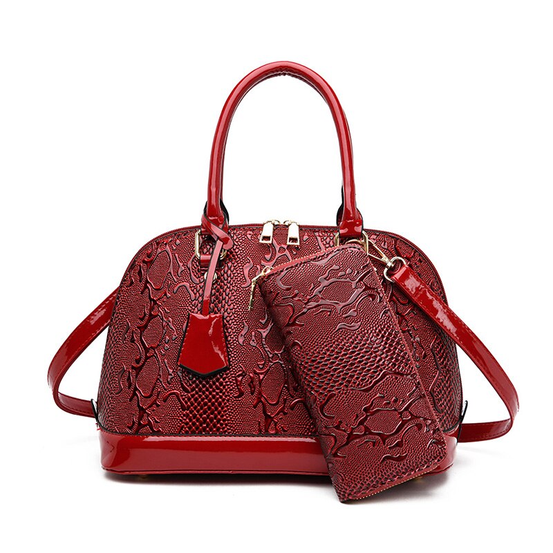 2 set di Alta Qualità di Modo Borsette Borsa Delle Donne In Rilievo di Cuoio Borse A Spalla Stile Etnico Nazionale di Crossbody Borsa Delle Signore di Sacchetto Borsoni: Borgogna