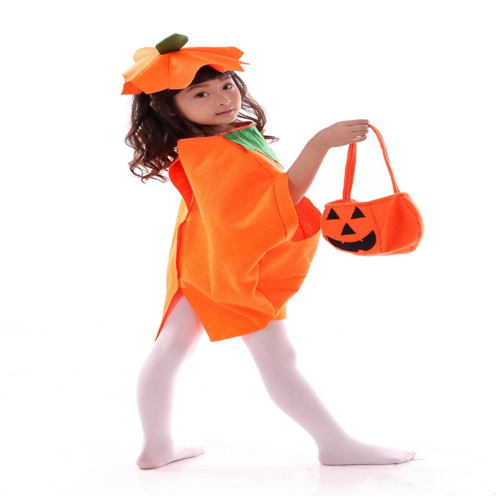 Børns præstationstøj sød græskar udklædning kostume forældre-barn halloween kostume udklædning festforestilling