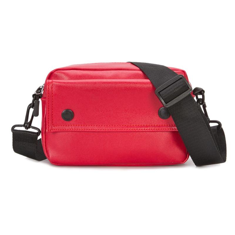 Effen schoudertas dames crossbody tas pu leer effen kleur brede schouder handtas: Hemelsblauw