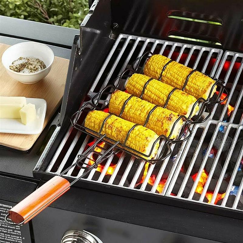 1Pc Portable BBQ Rack Stainless Steel Cooking Grid Folding Barbecue Grill