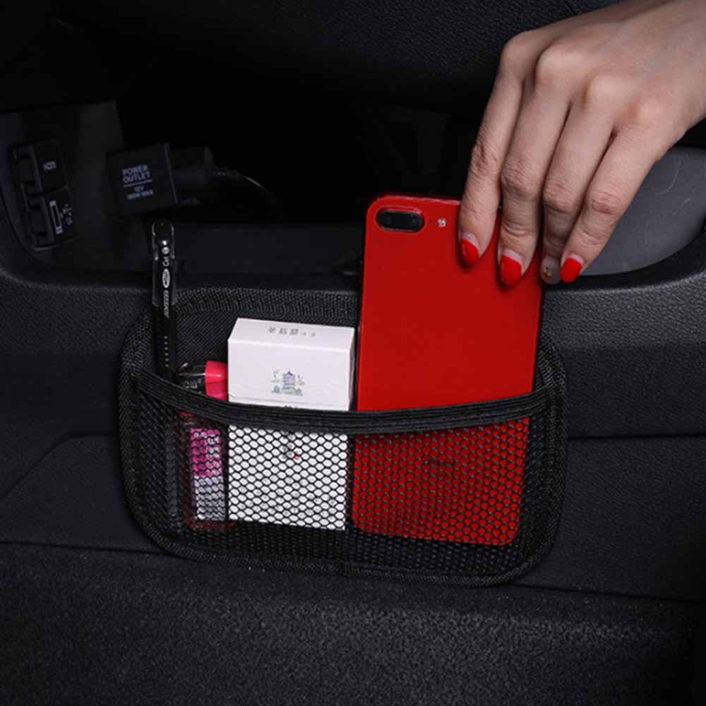 Universal Car Storage Bag Durable Net Pocket Car Seat Organizer Ultrathin Mesh Bag Truck SUV Auto Interior Accessories