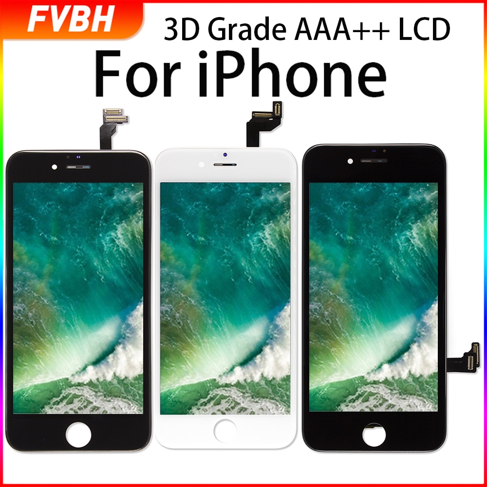 3D Grade AAA++ Screen Replacement for iPhone 6 6s 7 8 Touch Digiztier Assembly LCD for iPhone 6s No Dead Pixel with Film+Case+To