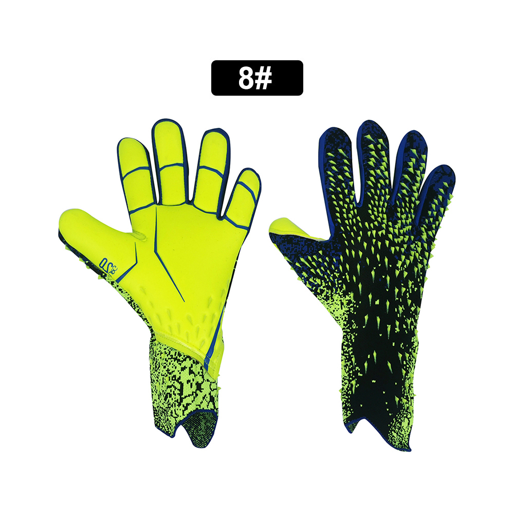 Professionele Voetbal Keeper Voetbal Handschoenen Anti-Slip Dikker Voetbal Keeper Handschoenen Vinger Bescherming Handschoenen Voetbal Equipmen: violet