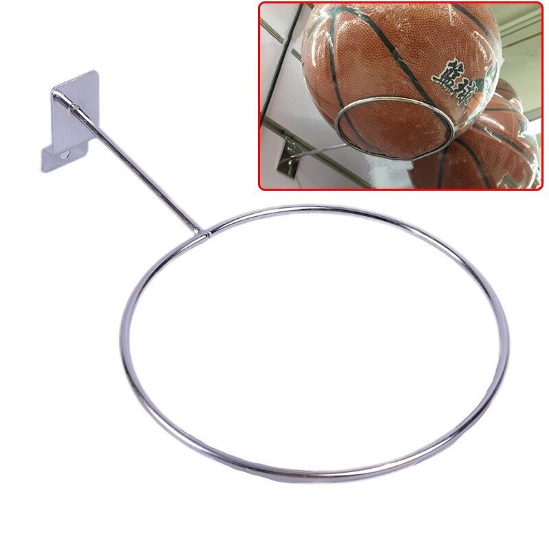 GmeDhc 2 stuks balhouder voor aan de muur, metaal, wandhouder, balrek, display, balstandaard, balaccessoires voor basketbal, volleybal, rugby, voetbalhouder