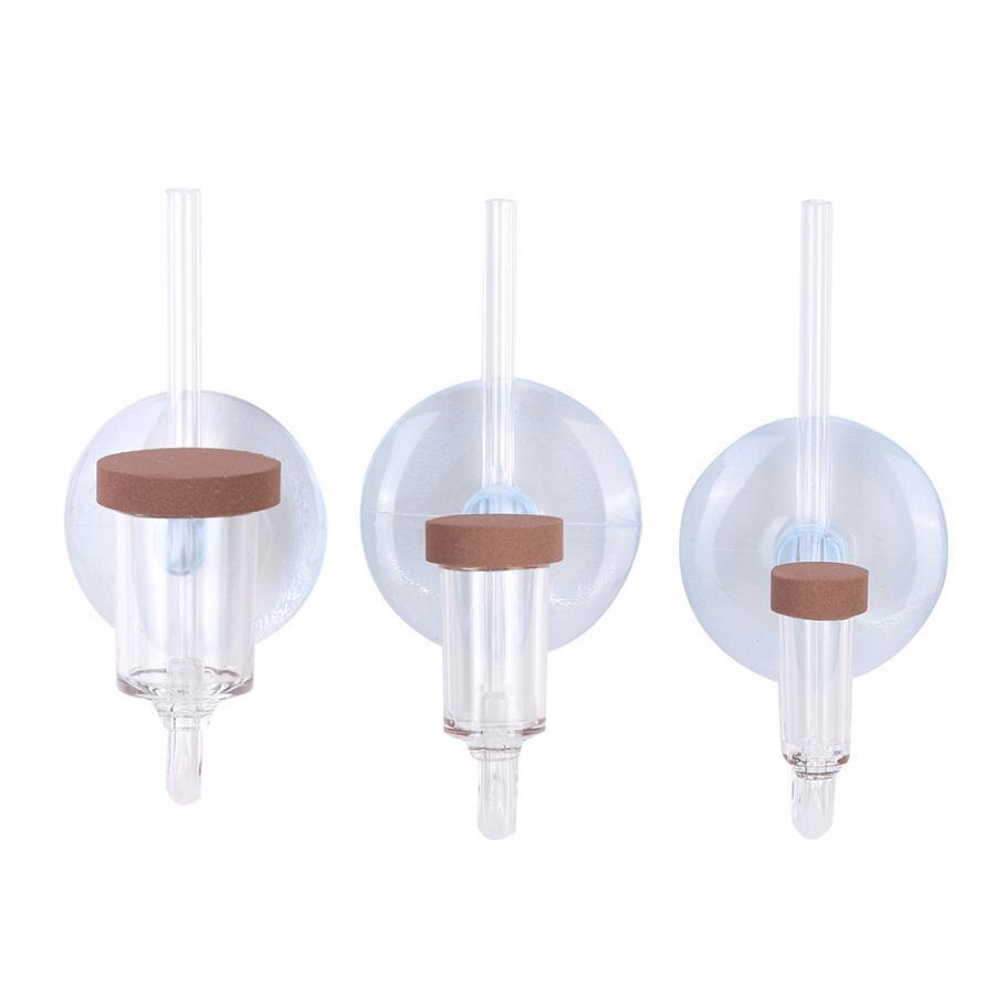 Aquarium CO2 Diffuser Glass Tank Bubble Atomizer with Ceramic Disc Suction Cups for Plants Nano Tank