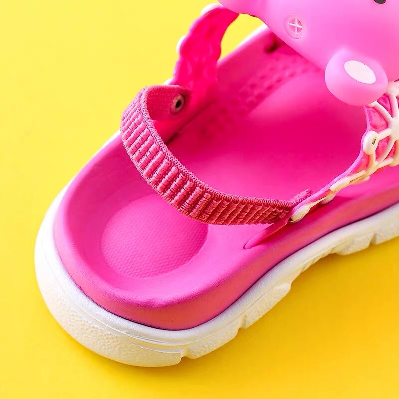 Sommer barnesandaler og tøfler tegneserie søte tøfler 1-4 år gammel baby strikk med sandaler