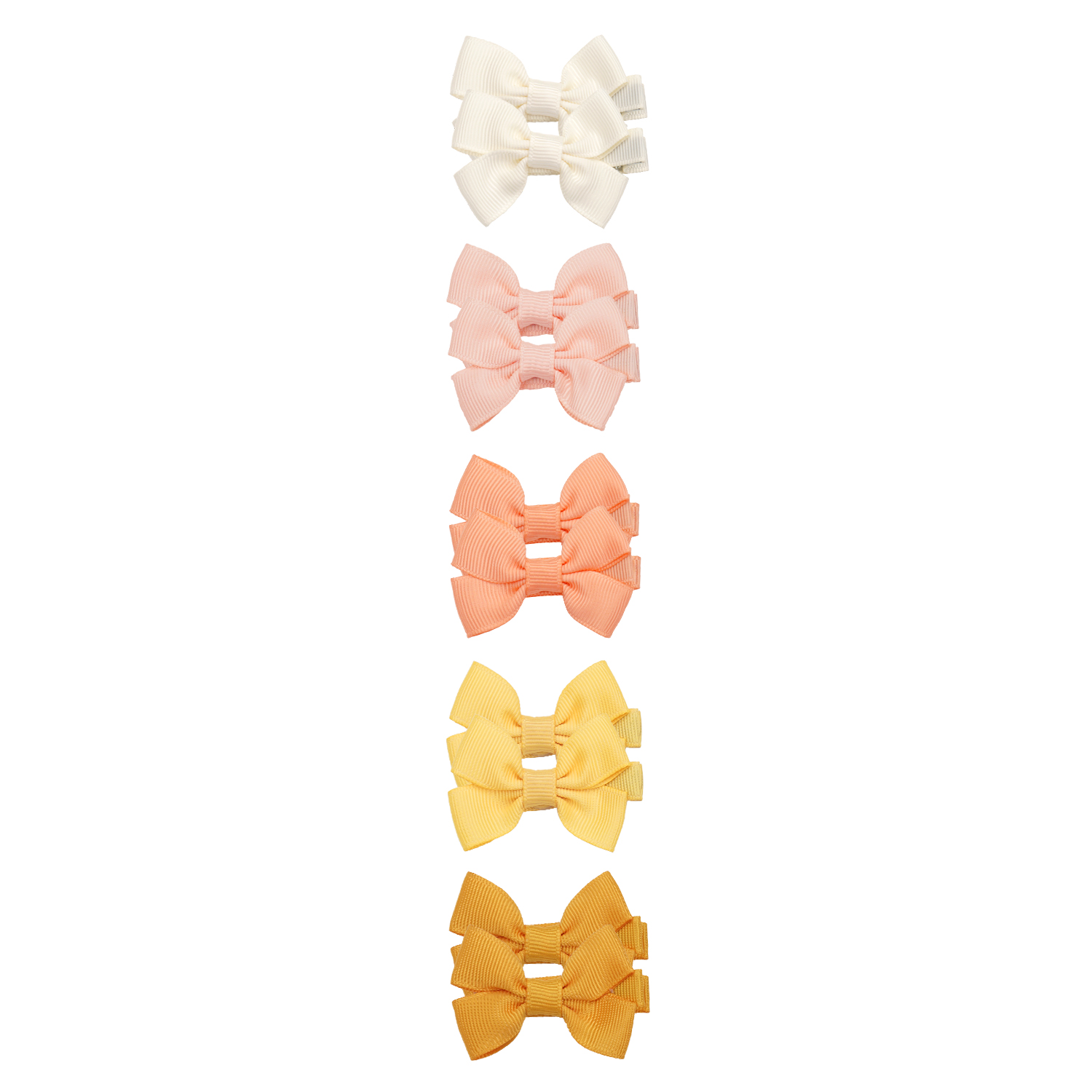 10/20/25/50 Uds. Lazos para el pelo para niñas en pares, lazos de cinta de 2 pulgadas, pinzas para el pelo de cocodrilo, pasadores para bebés, niños pequeños, niñas y niños: YELLOW