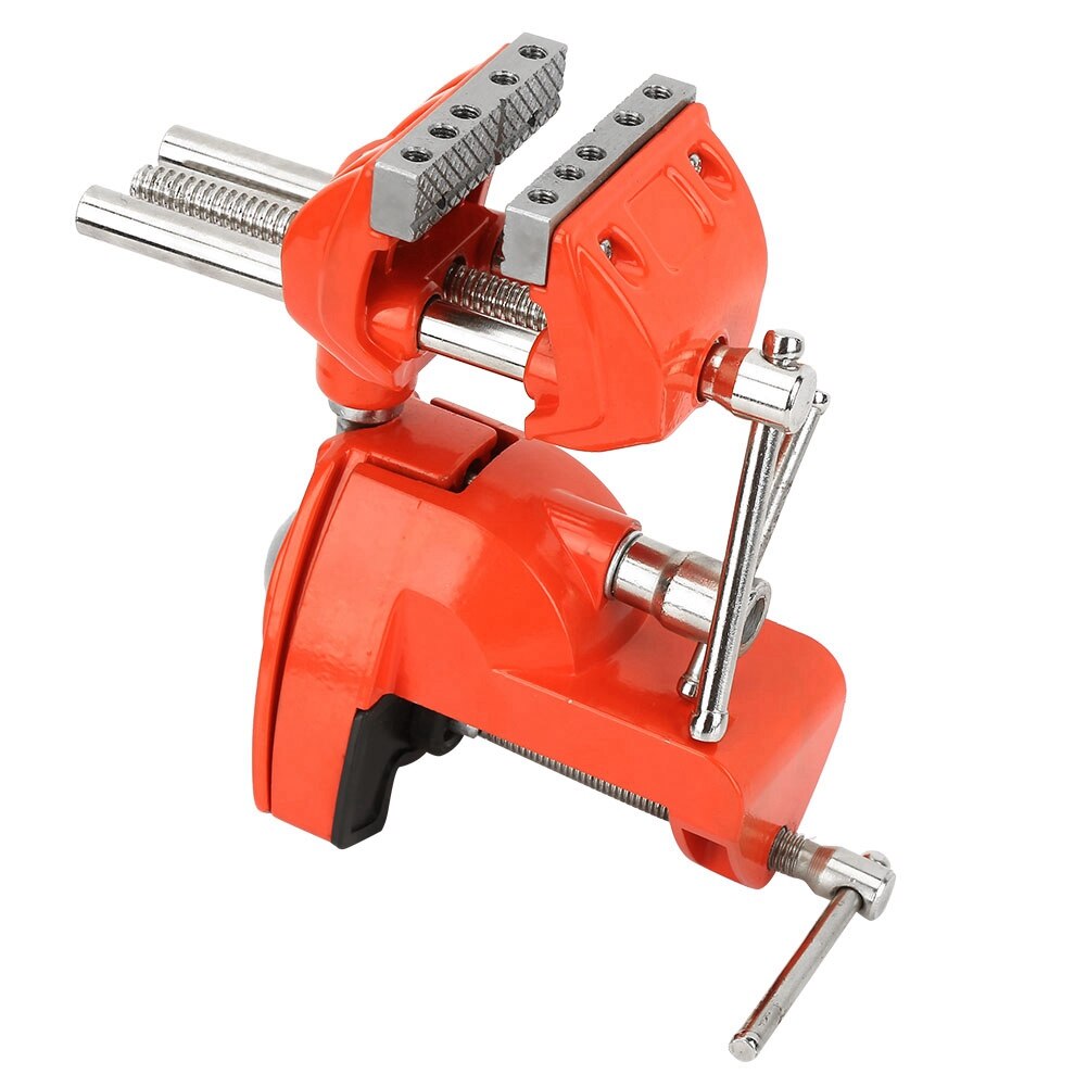 70mm Heavy Duty Aluminum Mini 360 Degree Rotating Clamp Vise Adjustable Jaw Width Vise Table Clamp for Workbench Clamp Vise