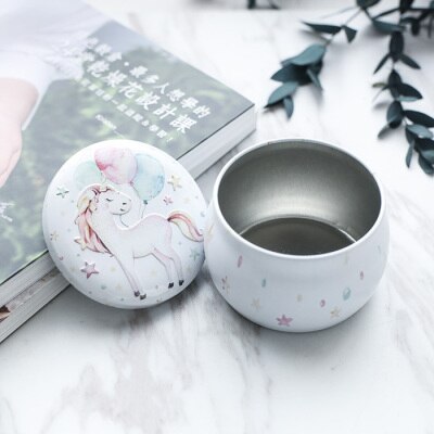 1set Candle Aromatherapy Iron Box Round shape DIY Candle Container Handmade Candle Material just box: N6
