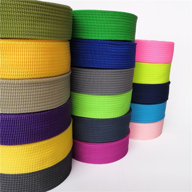 25mm Webbing 10meter long 1&quot; polypropylene for Bag Sewing Belt Webbing Strap dog collar line Strapworks