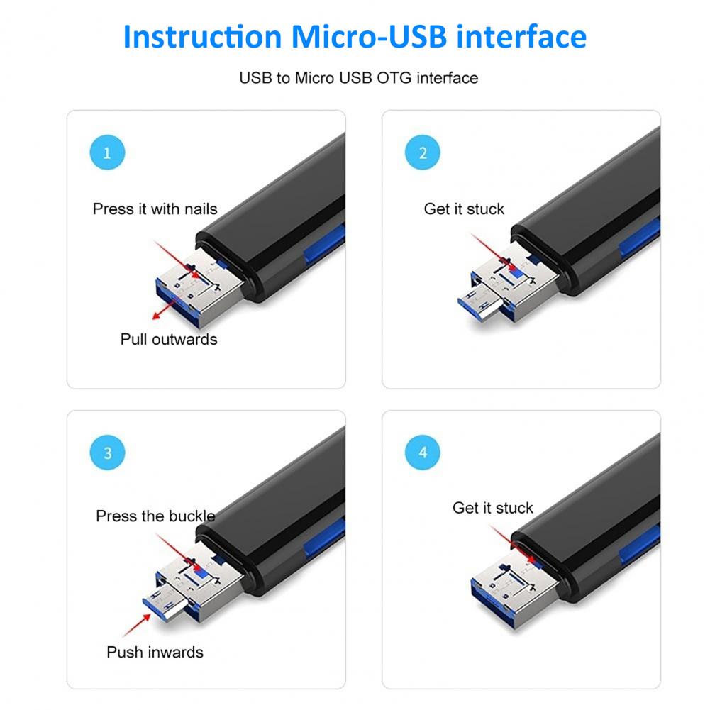 Adaptador de lector de tarjetas Plug Play de alta velocidad 5 en 1 USB-C 3,0 tipo C lector de tarjetas TF para teléfono tableta ordenador