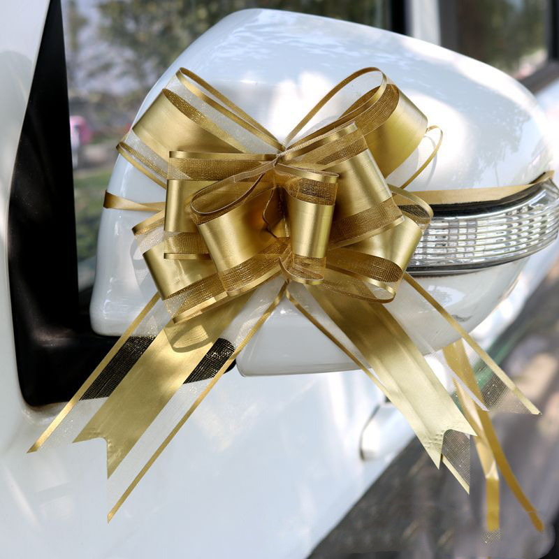 4/10Stck Hochzeit Auto Bogen Bänder Blume Auto Auto Dekor wickeln Verpackung Valentinstag Geburtstag Veranstaltungen Party liefert