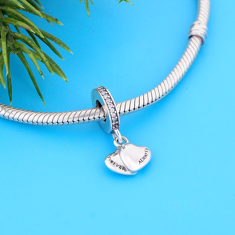 Winter Newest Forever Heart Love charms Charm 925 Sterling Silver Beads for Jewelry Making fit Charms Bracelet Necklace
