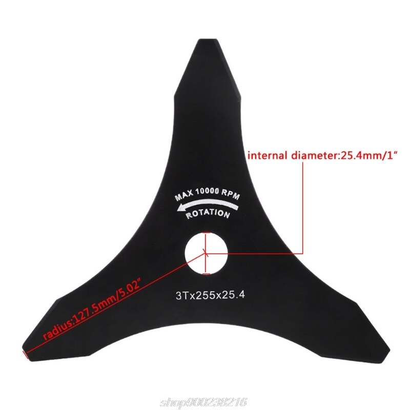 3 Teeth Brush Cutter Brushcutter Trimmer Blade Strimmer Lawn Mower Accessories J23 21