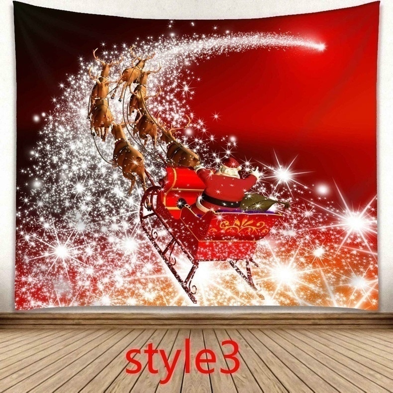 Juleduk elg snømannen trebord kjøkken hjem dekor rektangel fest jul interiør dekorasjon: Stil 3 / 100 x 100cm