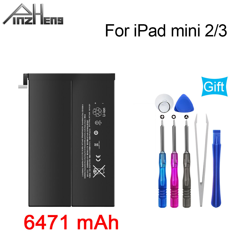 PINZHENG – batterie de tablette avec outils, pour iPad Mini 2 3 Mini2 Mini3 A1512 A1489 A1490 A1491 A1599, 6471mAh