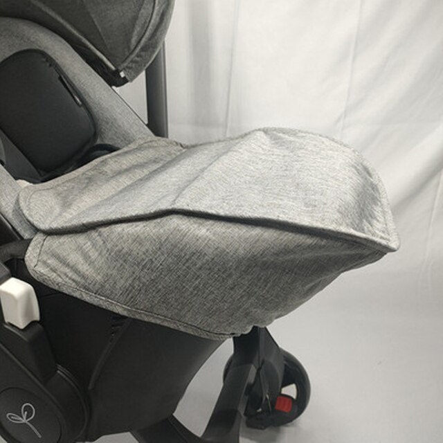 Bilstol barnvagn tillbehör regnskydd solskyddsskydd myggnät tvättbytessatser för doona/foofoo barnvagn: Grå fotpåse